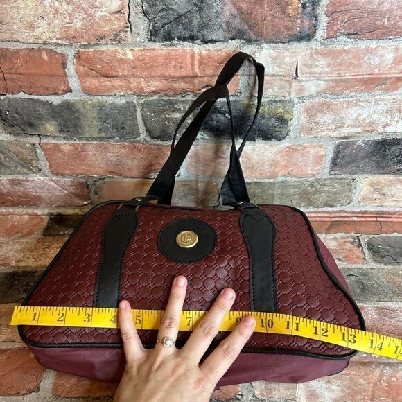 5 for $25🔥Burgundy Wine Quilted Faux Leather Double Strap Handle Purse New - Picture 4 of 8